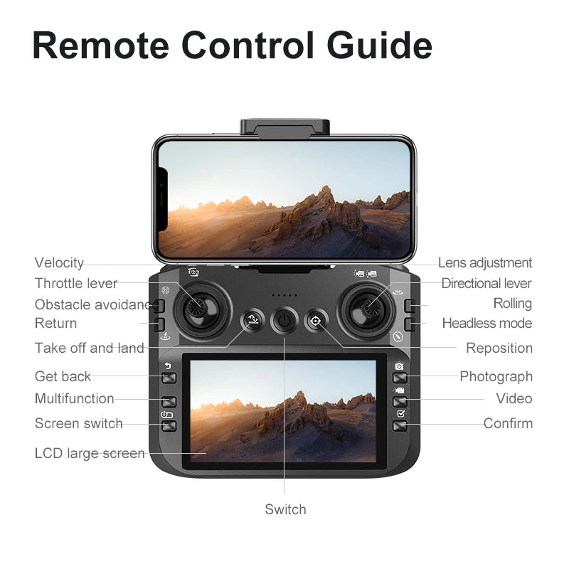 2025 D5 Drone 8K Dual Camera HD Remote Control Quadcopter With Obstacle Avoidance For Aerial Photography RC Drone Gift For Girls