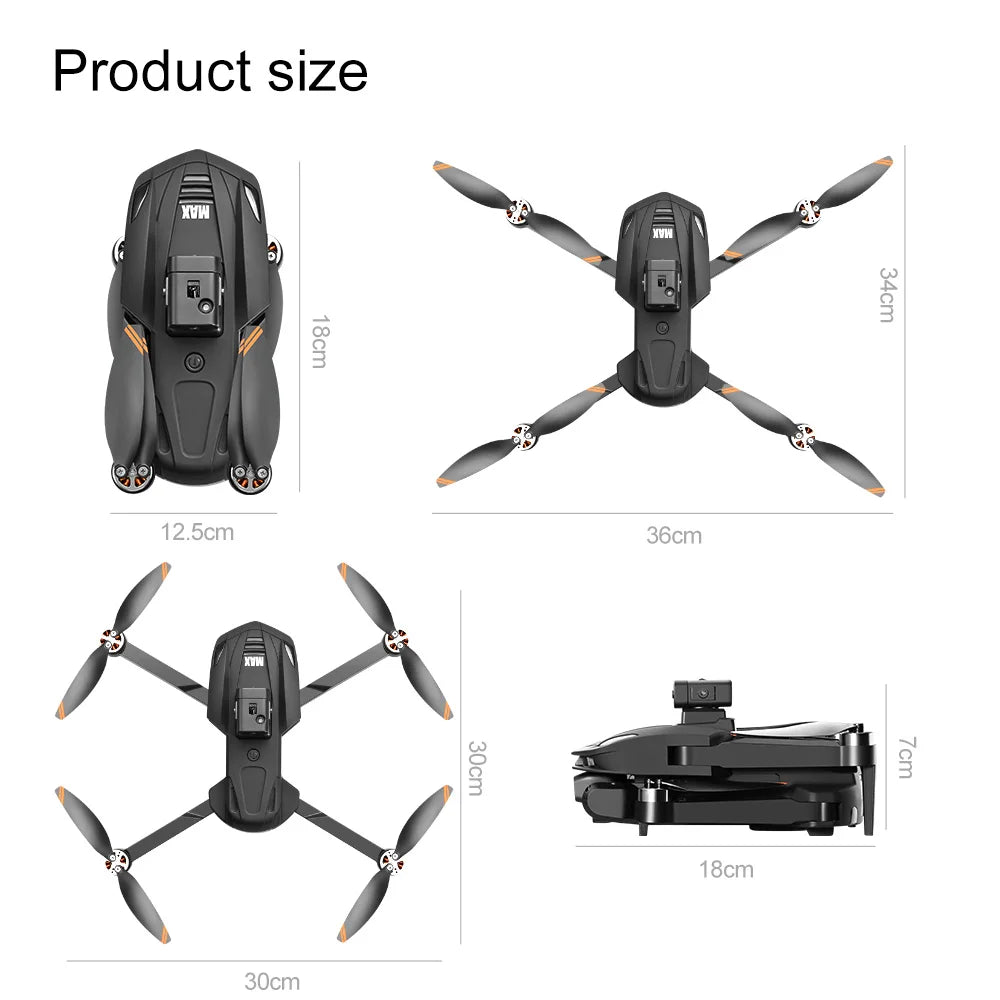V168 MAX 8K GPS Drone Brushless Anti Drop Four Axis Long-Range Obstacle Avoidance Quadcopter Remote Controlled Aircraft Drone