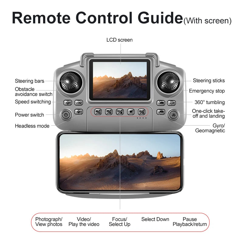 2025 New D18 Drone Professional 8K Camera 5G WiFi FPV UAV Screen Remote Control Brushless Obstacle Avoidance Quadcopter Toy