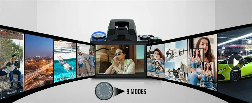 4K Digital Camera 64MP Auto Focus Lens Photography YouTube Ins Vlog Camcorder 4.0"Touch Screen 16X Zoom Optical Video Camera