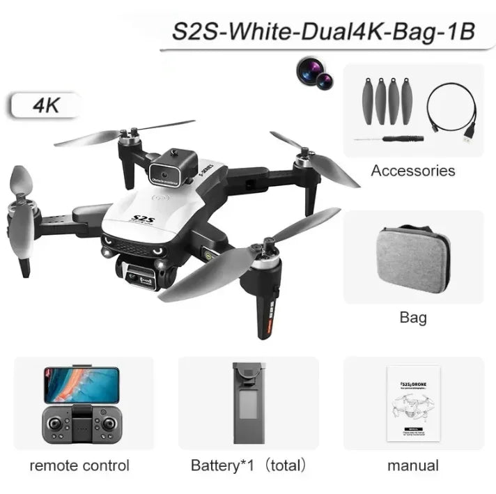 Lenovo S2S Drone 8K 5G GPS HD Aerial Photography Dual-Camera Omnidirectional Obstacle Brushless Avoidance Quadcopter Toys