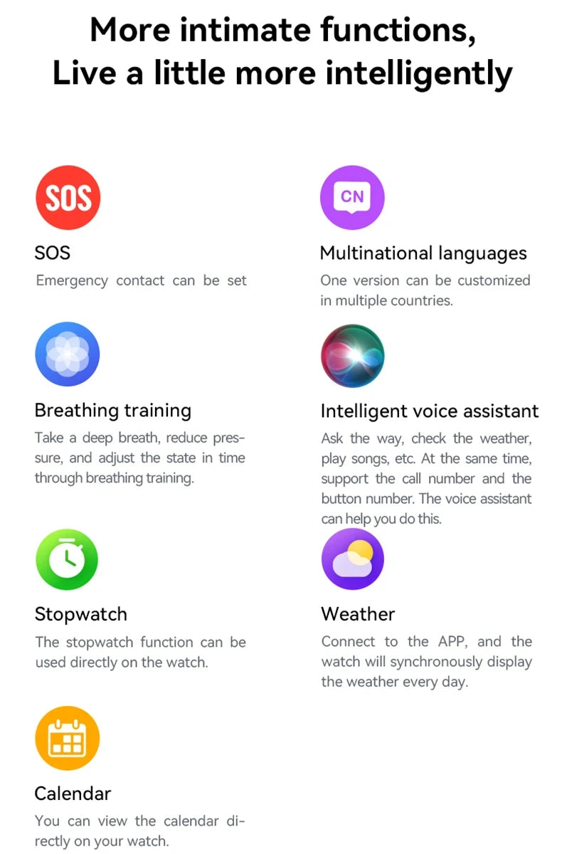 LAXASFIT 2025 Smart Sport Watch BT Talk Message Reminder Heart Rate Detection Multi Sport Mode Smart Watch For IOS/Android