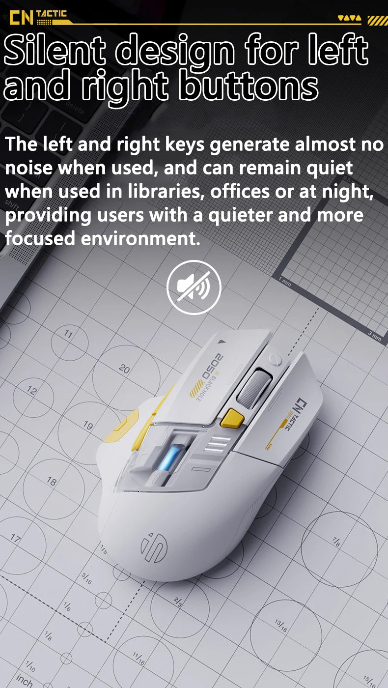 Inphic A9 Explorer Wireless Gaming Mouse 500mA Battery Level Display Ergonomics Bluetooth Office Mouse For PC Laptop