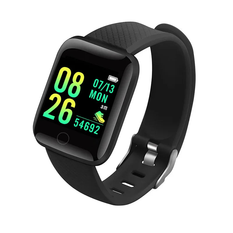 Smart Watch Sport Wristband Fitness Monitoring Track Heart Rate Call and Message Remind Men Smartwatch Woman 116 Plus Clock D13
