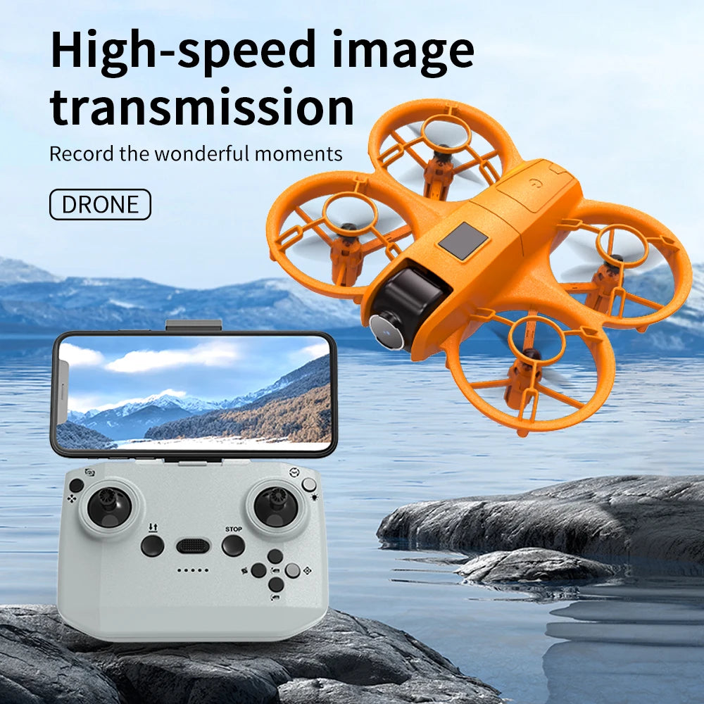 V2 Mini RC Drone 8K Professinal Wide Electric adjustment 180° HD Camera Foldable Intelligent Obstacle Avoidance Brushless Drone