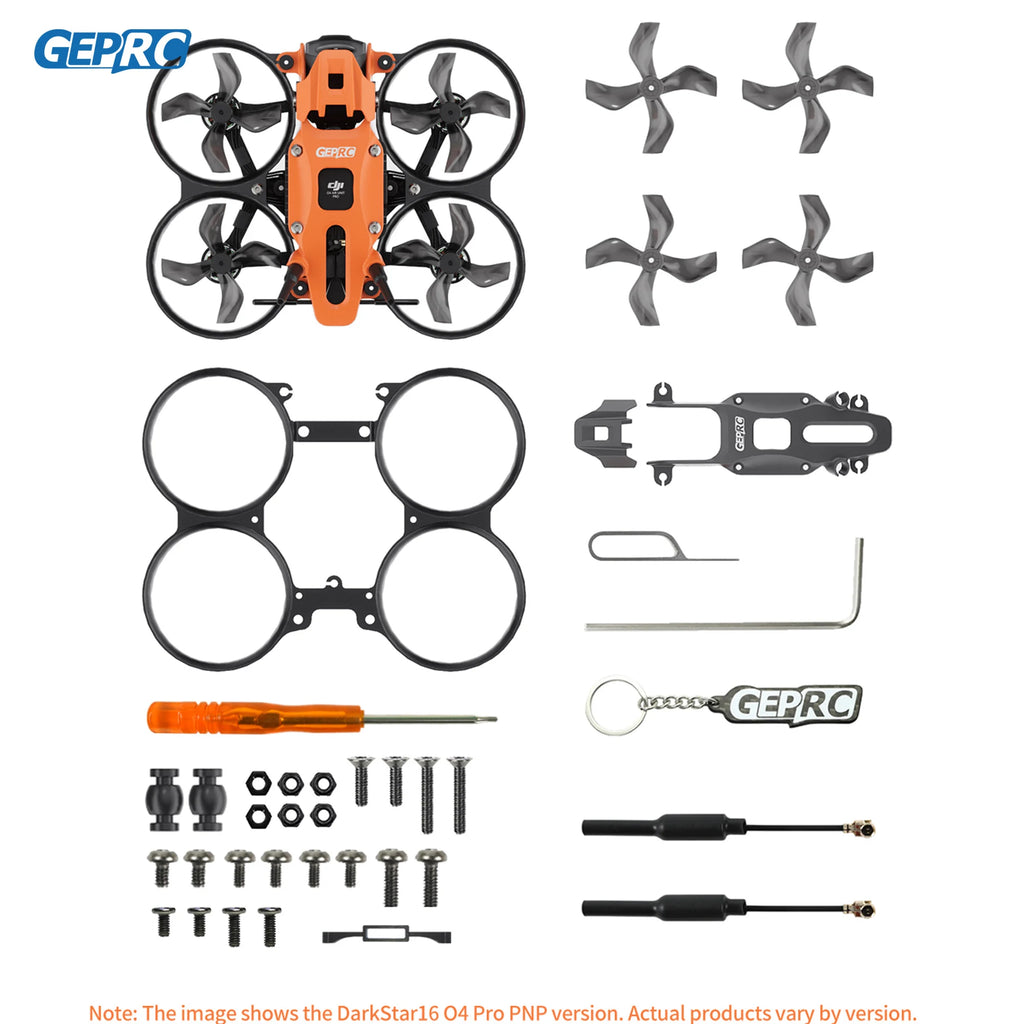 GEPRC DarkStar16 FPV Quadcopter O4 Air Unit PRO /WTFPV 1.6 Inch SPEEDX2 1003 14800KV LiHV 2S 530mAh 1636-4 RC Freestyle Drone
