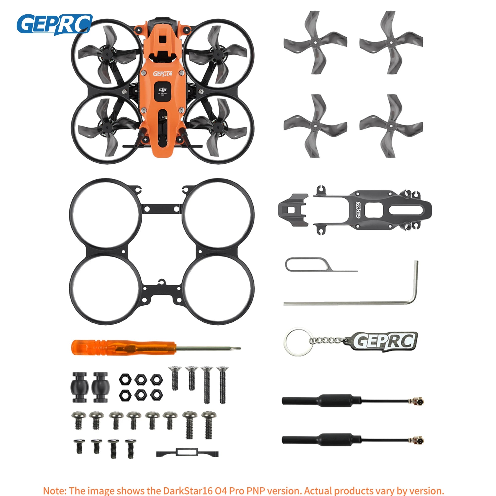 GEPRC DarkStar16 FPV Quadcopter O4 Air Unit PRO /WTFPV 1.6 Inch SPEEDX2 1003 14800KV LiHV 2S 530mAh 1636-4 RC Freestyle Drone