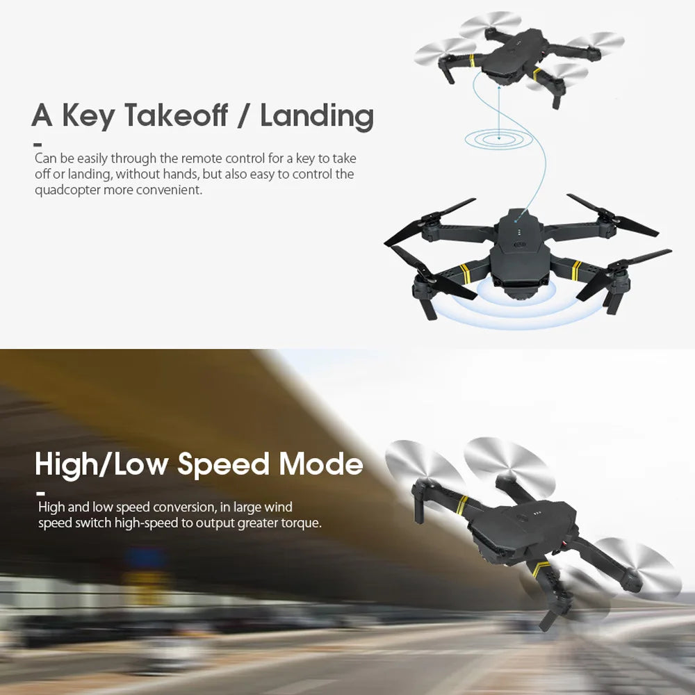 E88/E58  4K High-definition Drone Aerial Photography RC Aircraft Intelligent Fixed Height Four Axis Aircraft Children's Boy Toys