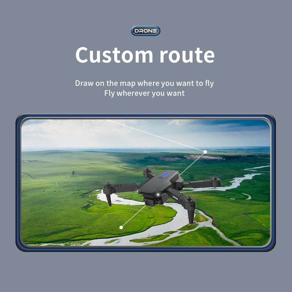 E88/E58  4K High-definition Drone Aerial Photography RC Aircraft Intelligent Fixed Height Four Axis Aircraft Children's Boy Toys