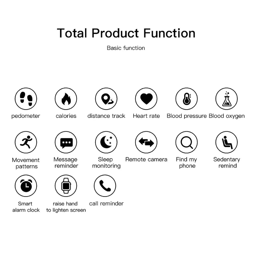 D18 Smartwatch Circular Color Screen With Multiple Sport Modes Call Information Reminder Photo Taking Music Smart Bracelet Watch