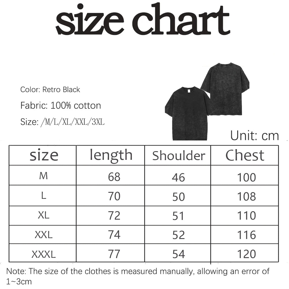 Men's T-shirt, pure cotton short-sleeved, men's T-shirt, washed, loose fit, pure cotton shirt