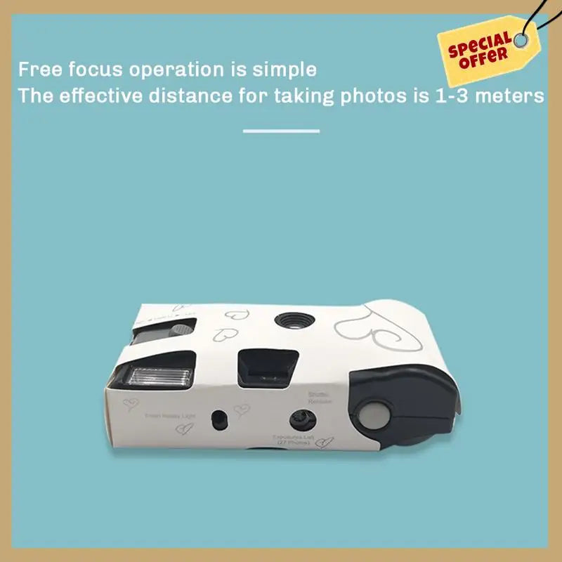 35Mm Disposable Film Camera With Flash Single Use Once Pictures Tool Wedding Bulk Travel Camp Party Supplies 16 Photos-WMAN