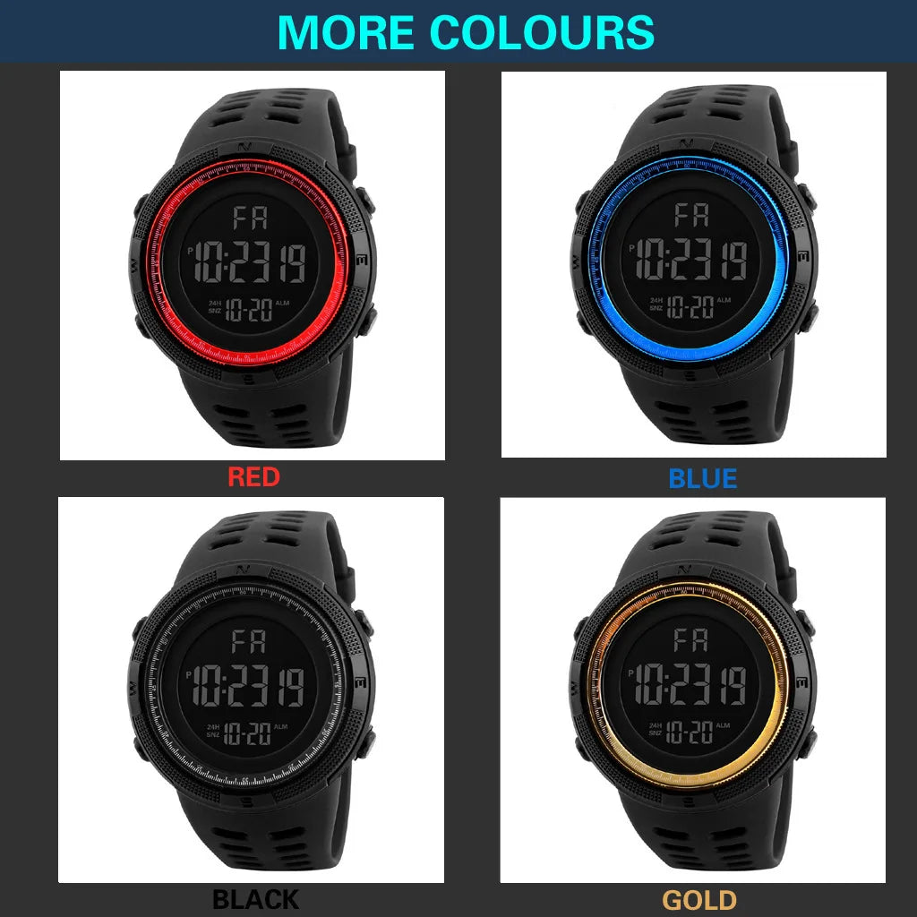 Electronic Watch For Mens Military Sports Watches Luminous Multifunction LED Digital Wristwatch for man kids Boy Student Teen