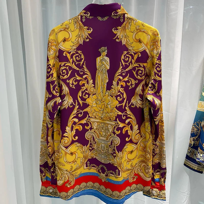 2024 Spring and Autumn New Fashion Shopping Leisure Digital Printing Youth Travel Fashion Men's Long Sleeve Shirt Trendy