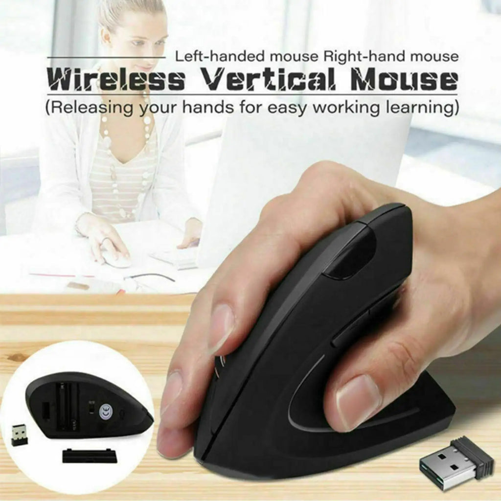 Ergonomic Vertical 2.4G Mute Mouse Wireless Computer Gaming Mice USB Optical DPI Mouse Right Left Hand For Laptop PC Desktop