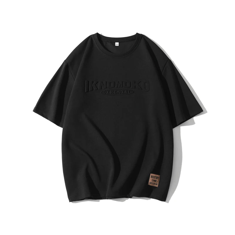 8XL Summer Men's T Shirt 2024 Retro Street Trendy Mens Loose Hip Hop Short Sleeve Casual Print Mens Streetwear Top Tees