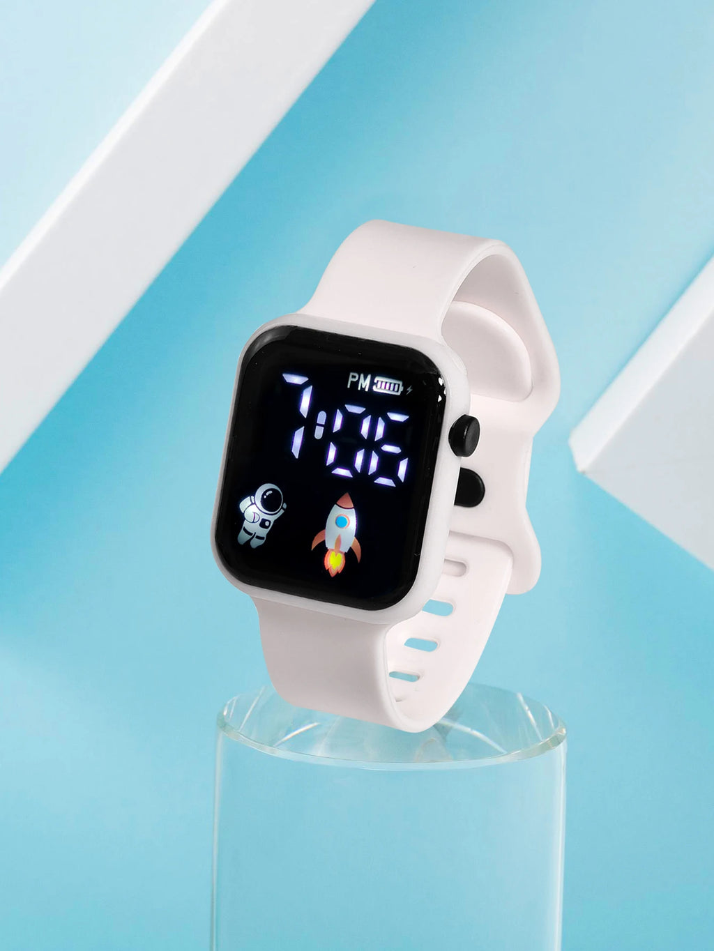 New Student Smart Watch Men's and Women's Astronaut Rocket Touch Screen Sports Electronic Watch Children's Festival Gift