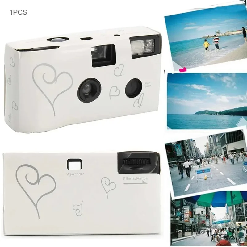 【BRAND NEW】Manual Foil Optical Camera 1CS Retro 27 Photos 35Mm Disposable Film Children's Childrenands Gift Single Use Camera Fi