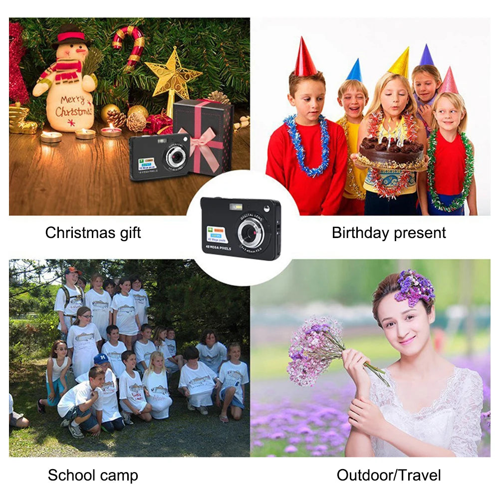 HD Digital Cameras With LCD Screen Child Cameras Outdoor Anti-Shake Instant Photo Camera Rechargeable Photography Camcorder