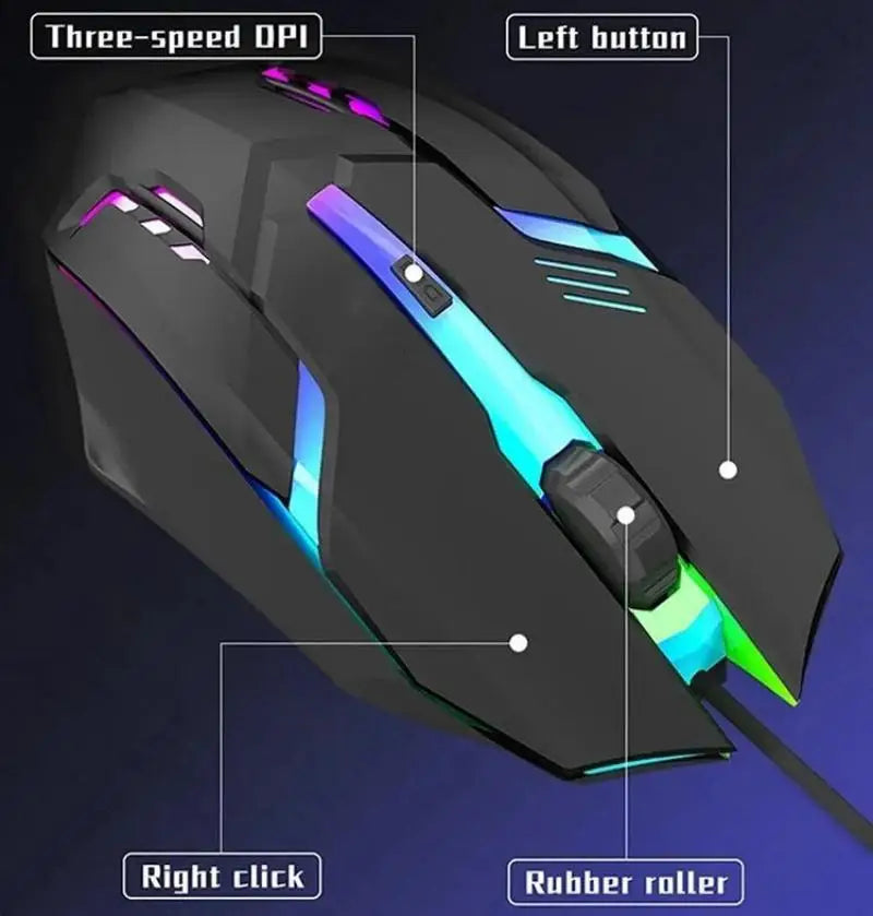 2025 Latest High Quality Ergonomic Design Gaming Mouse Desktop Computer Laptop USB Backlit Mouse Manufacturers Hot Sale