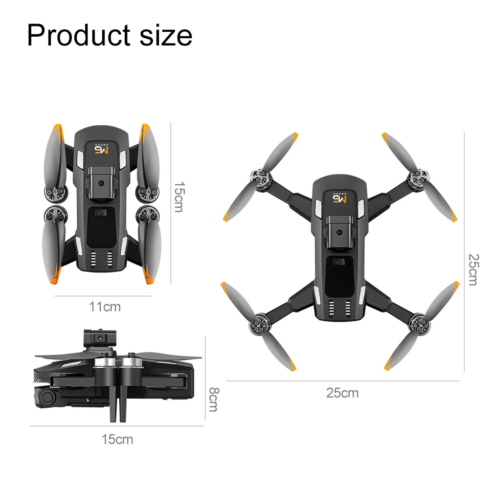 M6 RC Drone 8K HD Camera Professional Quadcopter With Screen FPV Remote Control Drone Toys For Beginners Gifts Indoor Outdoor