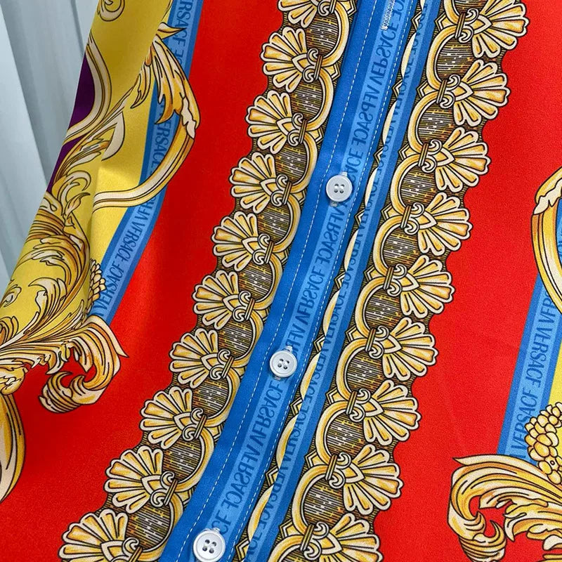 2024 Spring and Autumn New Fashion Shopping Leisure Digital Printing Youth Travel Fashion Men's Long Sleeve Shirt Trendy