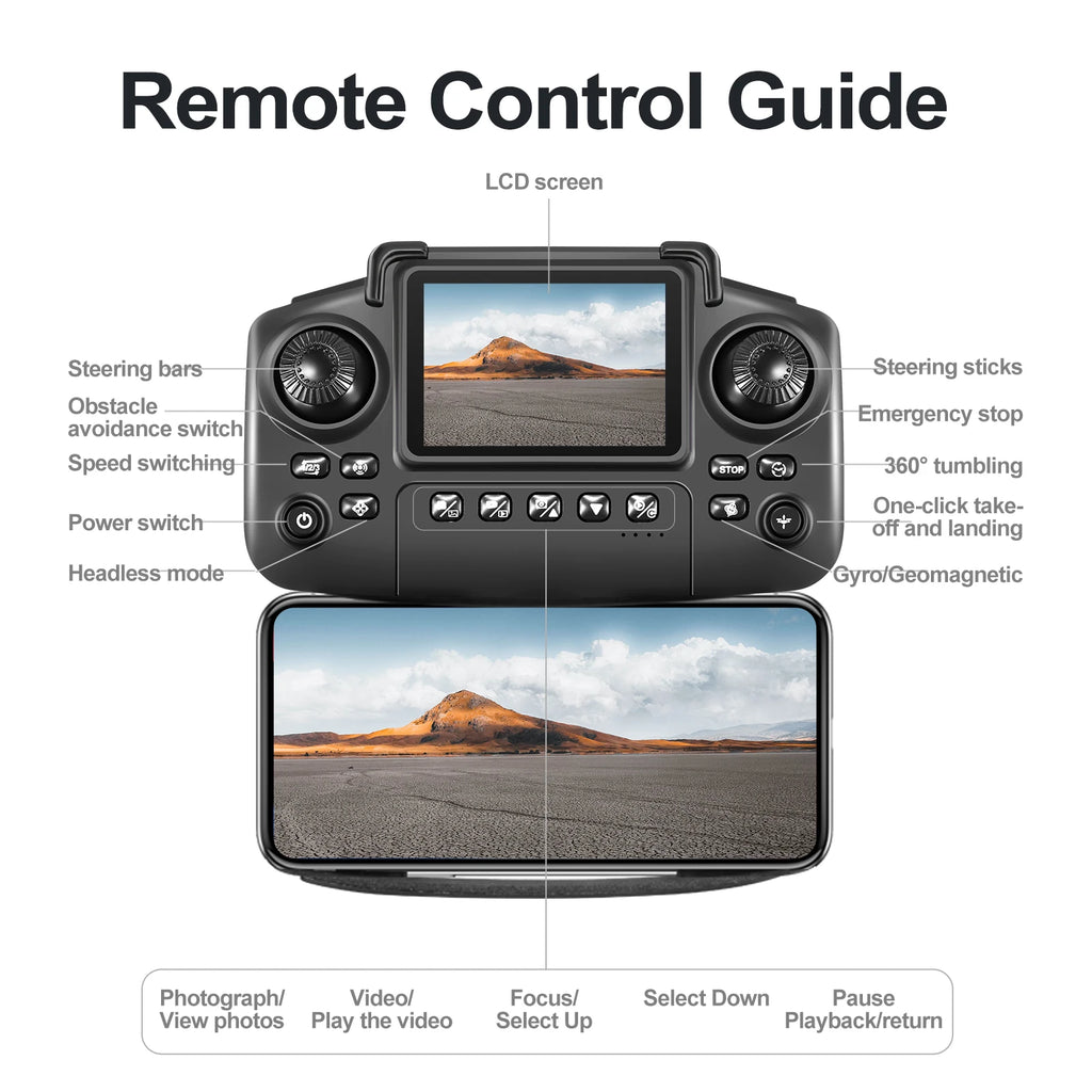 E88 Air Screen Control Drone Professional Wide RC Dron HD 4K Camera Foldable Helicopter Aircraft Quadcopter Drone Kid Gift Toys