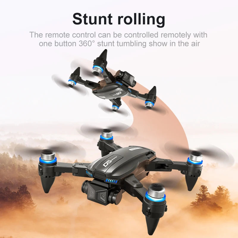 2025 D5 Drone 8K Dual Camera HD Remote Control Quadcopter With Obstacle Avoidance For Aerial Photography RC Drone Gift For Girls