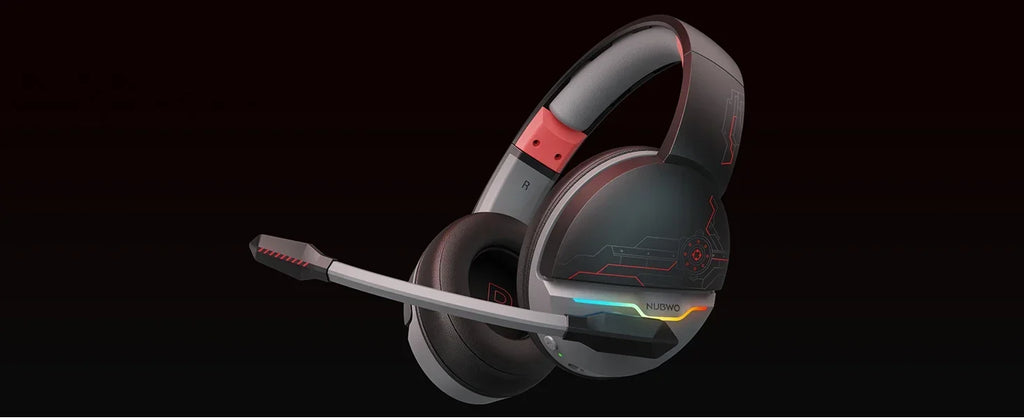 NUBWO Wireless Gaming Headsets Gamer with Dual Microphone for PS5 PS4 PC Mobile Switch 2.4GHz Bluetooth Wireless Headphones