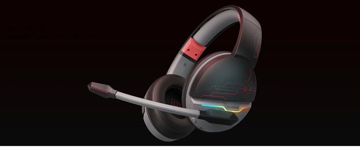 NUBWO Wireless Gaming Headsets Gamer with Dual Microphone for PS5 PS4 PC Mobile Switch 2.4GHz Bluetooth Wireless Headphones