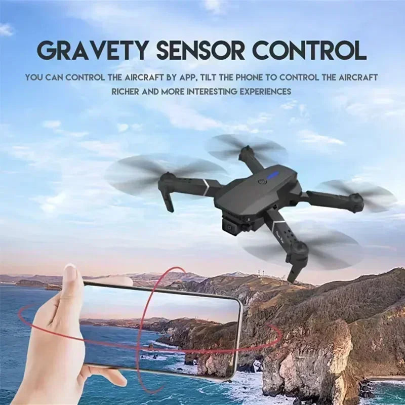 E88 Pro WiFi FPV Drone Wide Angle HD 4K 1080P Camera Height Hold RC Foldable Quadcopter Helicopter Toys Gift New