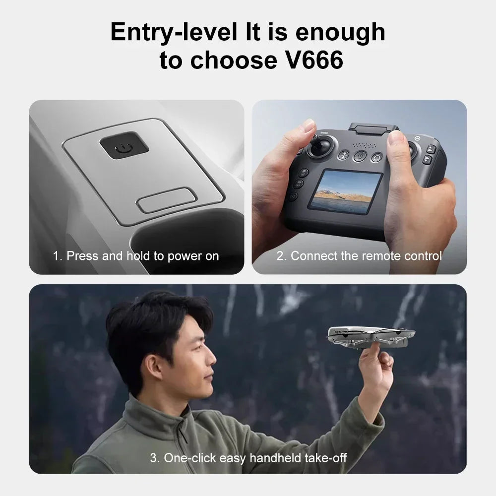 NEW V666 Drone For Xiaomi 8K Professional WIFI 5G Dron Obstacle Avoidance Brushless Altitude Headless Mode RC Quadcopter  toys