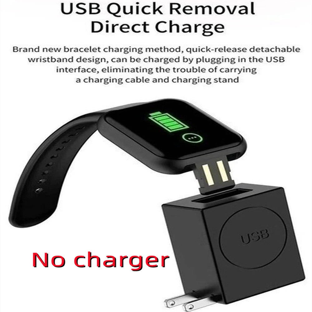 Smart Watch Sport Wristband Fitness Monitoring Track Heart Rate Call and Message Remind Men Smartwatch Woman 116 Plus Clock D13