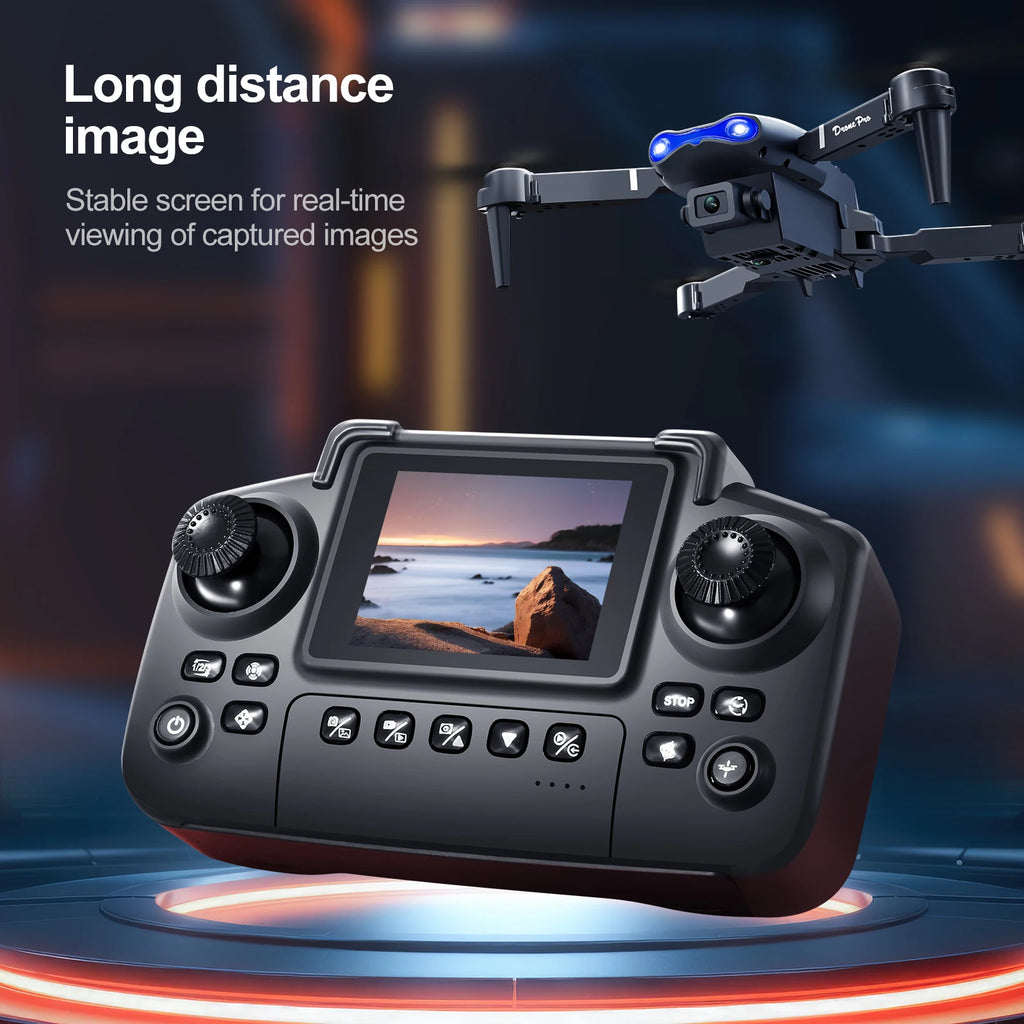 E88 Air Screen Control Drone Professional Wide RC Dron HD 4K Camera Foldable Helicopter Aircraft Quadcopter Drone Kid Gift Toys