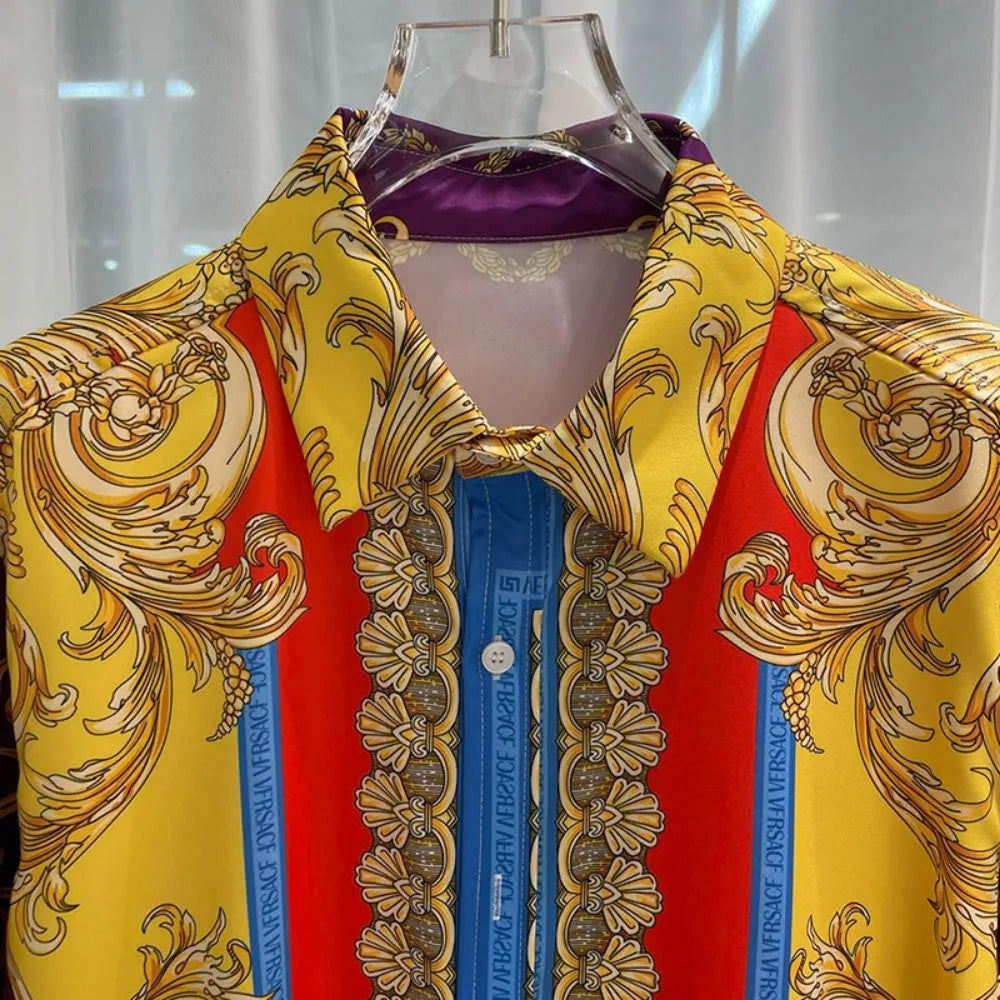 2024 Spring and Autumn New Fashion Shopping Leisure Digital Printing Youth Travel Fashion Men's Long Sleeve Shirt Trendy