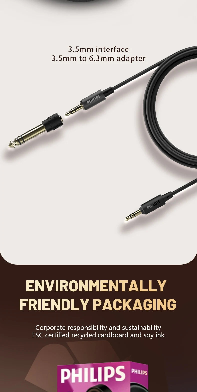 Philips SHP9500CY HiFi Open-Back Headphones Ultra-Comfortable Over-Ear Design  Crisp Clear Sound Lightweight & Durable Build