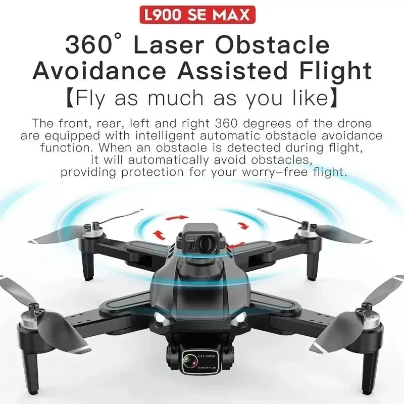 2024 L900 PRO MAX Drone 4K Professional HD Dual Camera Brushless Foldable Quadcopter GPS 5G WIFI RC Aerial Mini Drones Toys