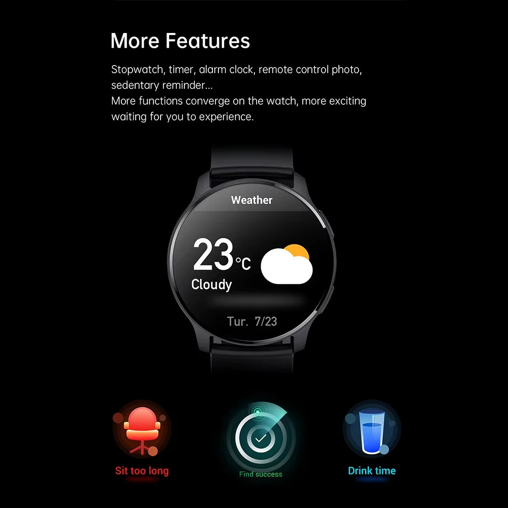 LAXASFIT 2025 Smart Sport Watch BT Talk Message Reminder Heart Rate Detection Multi Sport Mode Smart Watch For IOS/Android