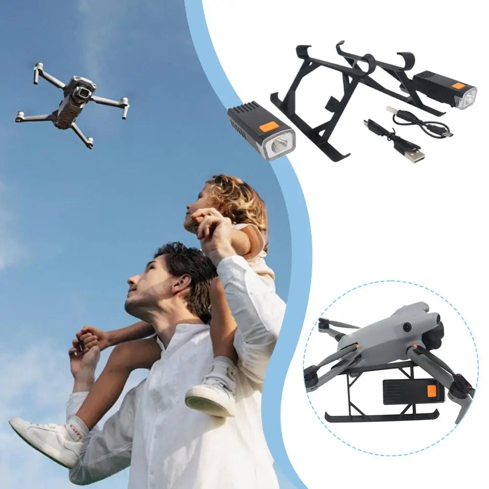 ﻿Landing Gear For DJI Mini 5 Pro Height Increasing Tripod Dual Light Searchlight Night Flight Lighting Drone Accessories