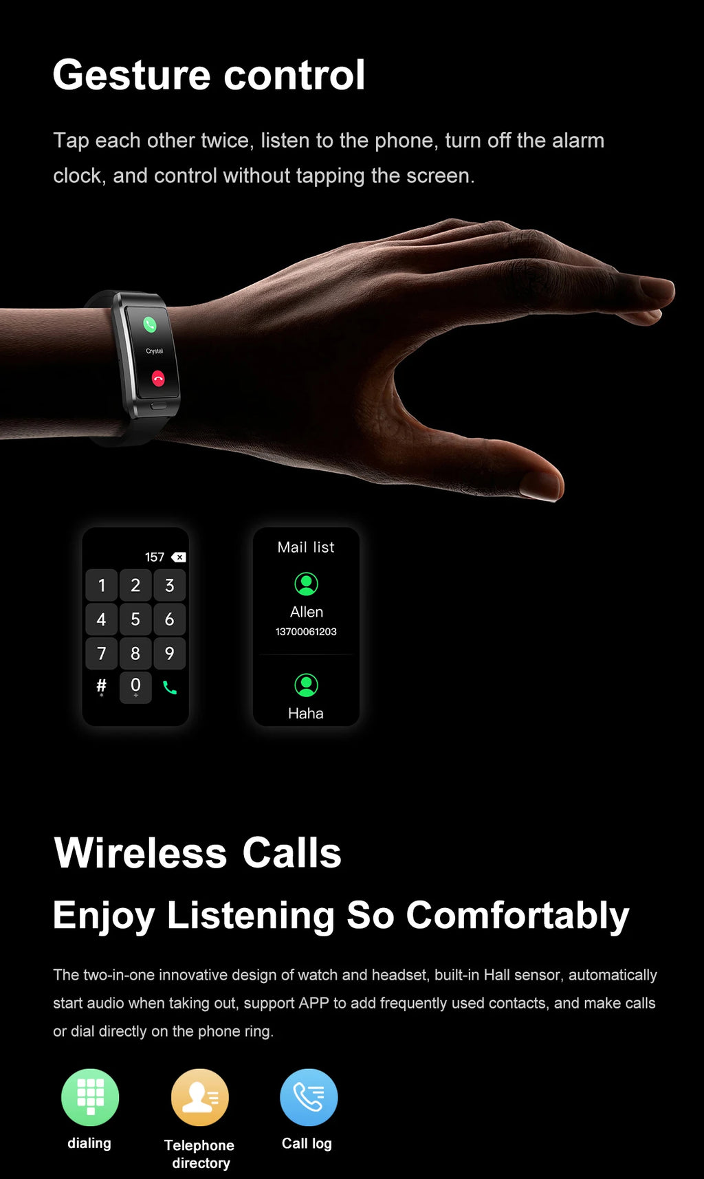 LIGE 2 In 1 TWS Headset Smart Watch 1.57" Men Women GPS Sports Fitness ECG Heart Rate Watches Bluetooth Call Music Smartwatch