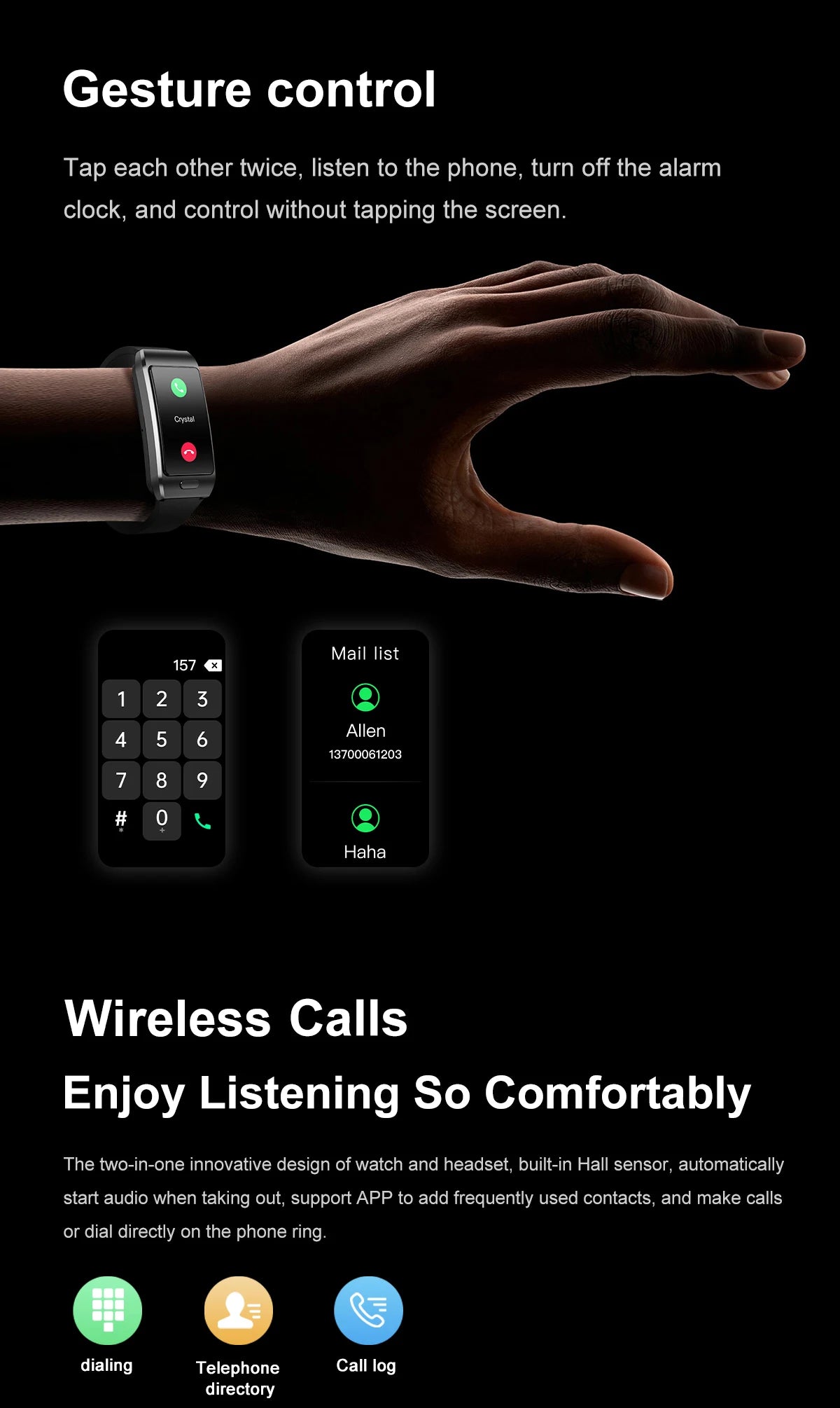 LIGE 2 In 1 TWS Headset Smart Watch 1.57" Men Women GPS Sports Fitness ECG Heart Rate Watches Bluetooth Call Music Smartwatch