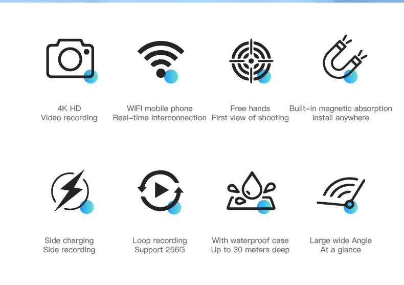 4K Bodycam Action Bike Camera Integrated Helmet Handlebar Motorcycle Road Sport Cam Battery Body Mini Full Hd Sports Action Wifi