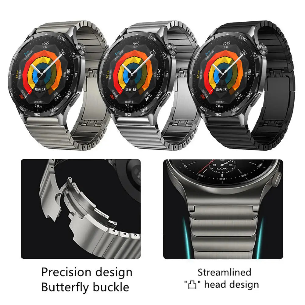 For Huawei Watch GT5 pro 46mm Stainless Steel Band Business Wristband Correa For Huawei Watch GT5 46mm Metal Bracelet Strap