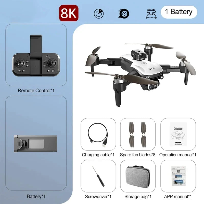 Lenovo S2S Drone 8K 5G GPS HD Aerial Photography Dual-Camera Omnidirectional Obstacle Brushless Avoidance Quadcopter Toys
