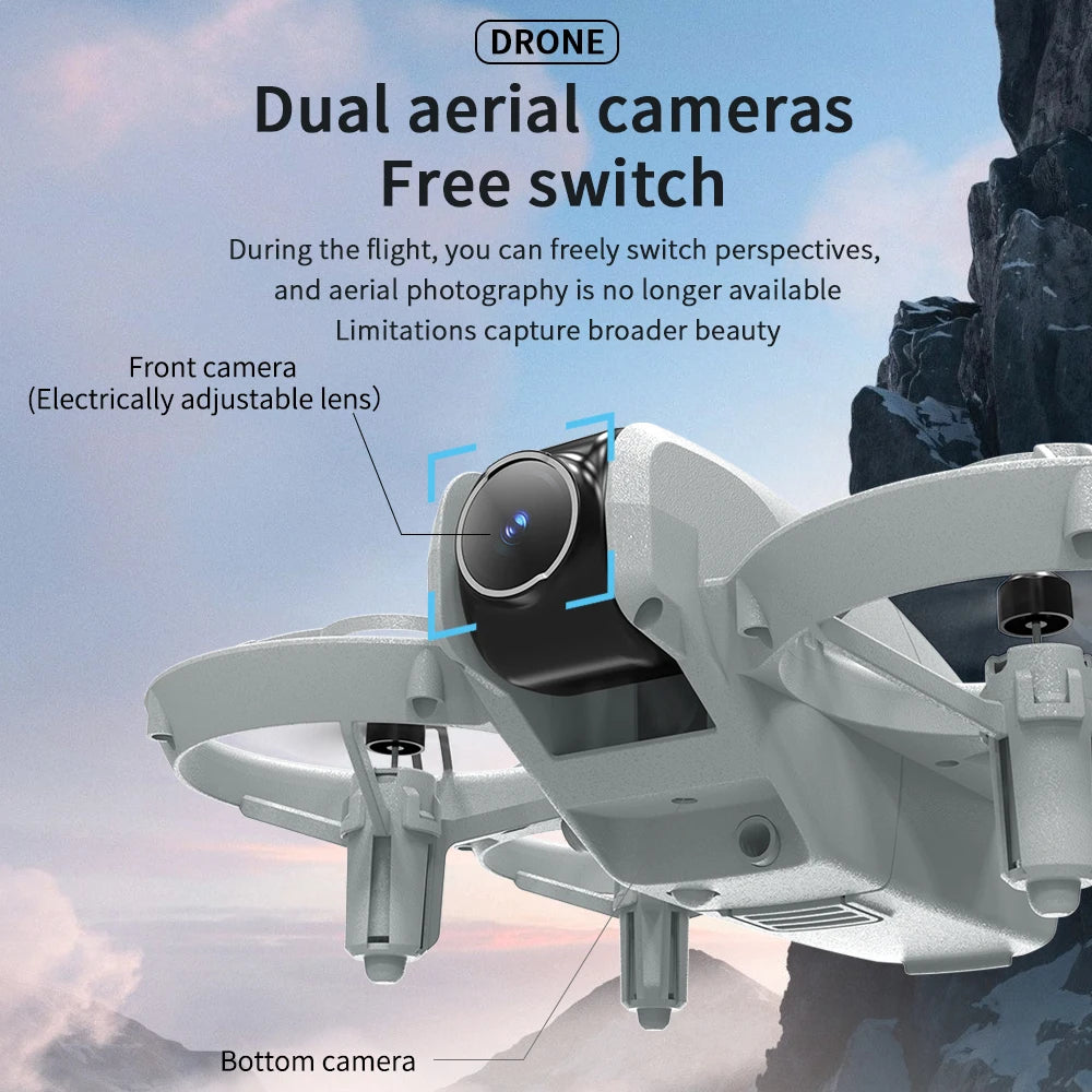 V2 Mini RC Drone 8K Professinal Wide Electric adjustment 180° HD Camera Foldable Intelligent Obstacle Avoidance Brushless Drone