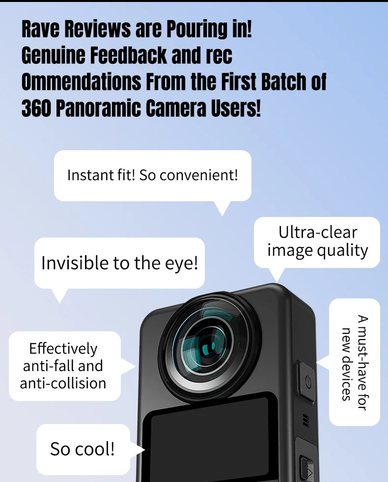 Lens Guards for DJI Osmo 360, PC Lens Protector Cover Lens Cap - Dust - Proof and Scratch - Resistant Camera Accessories