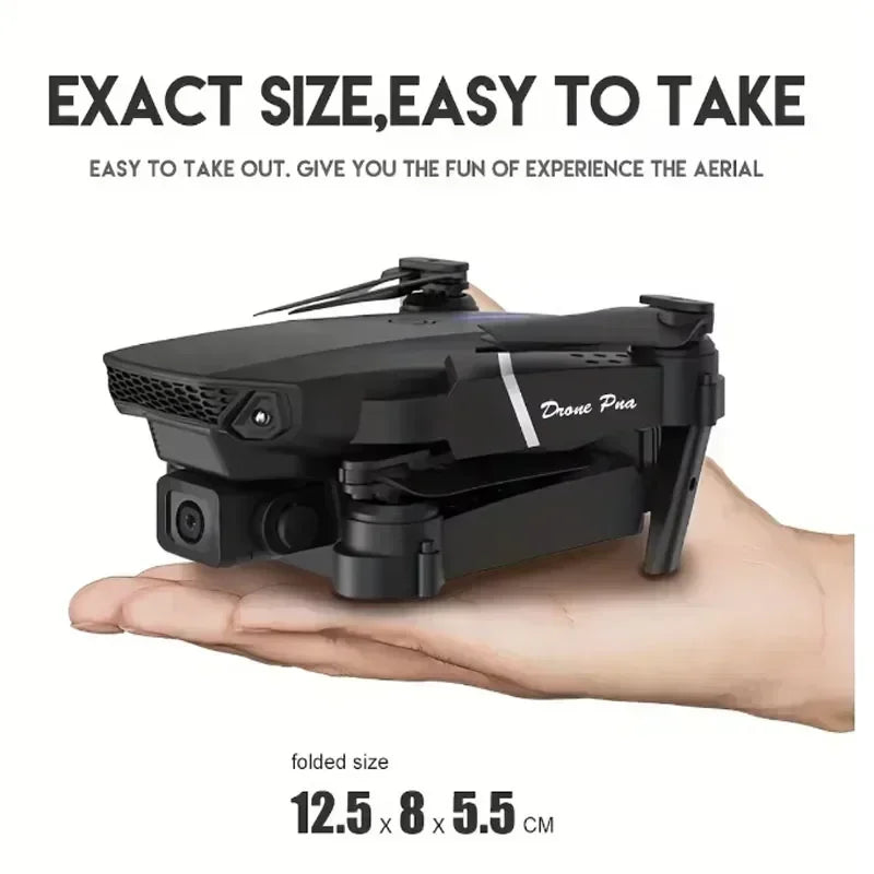 E88 Pro Wifi FPV Drone With 4K HD 1080P Wide Angle Camera Height Hold Foldable RC Quadcopter Helicopter Gift