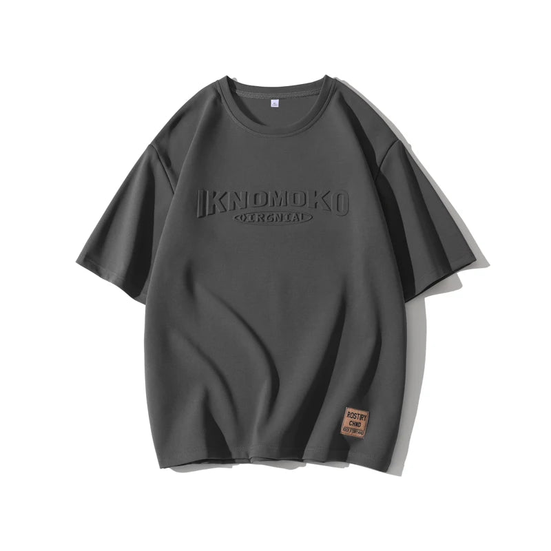 8XL Summer Men's T Shirt 2024 Retro Street Trendy Mens Loose Hip Hop Short Sleeve Casual Print Mens Streetwear Top Tees