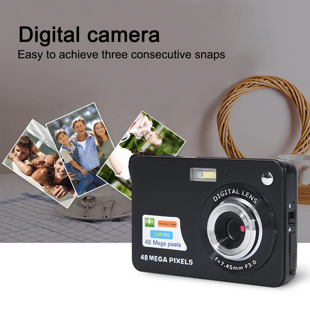 HD Digital Cameras With LCD Screen Child Cameras Outdoor Anti-Shake Instant Photo Camera Rechargeable Photography Camcorder