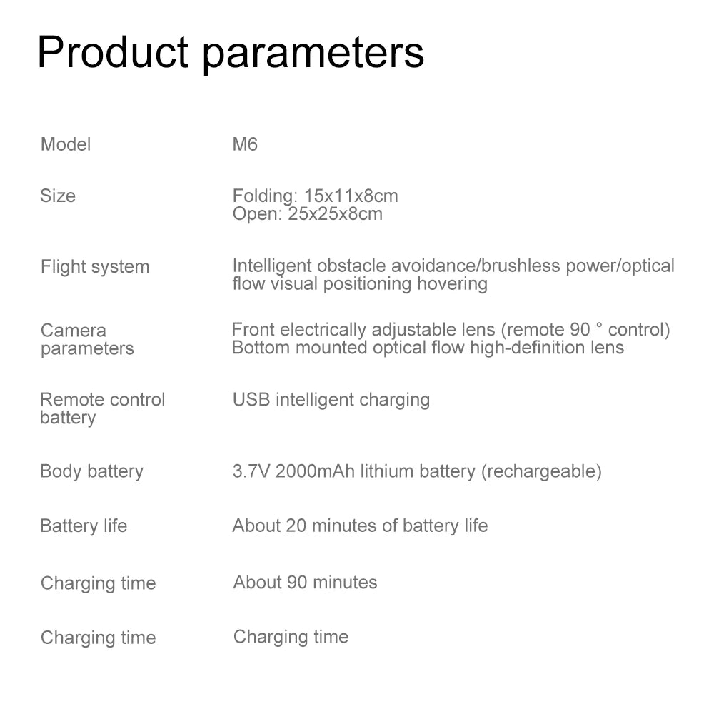 M6 RC Drone 8K HD Camera Professional Quadcopter With Screen FPV Remote Control Drone Toys For Beginners Gifts Indoor Outdoor